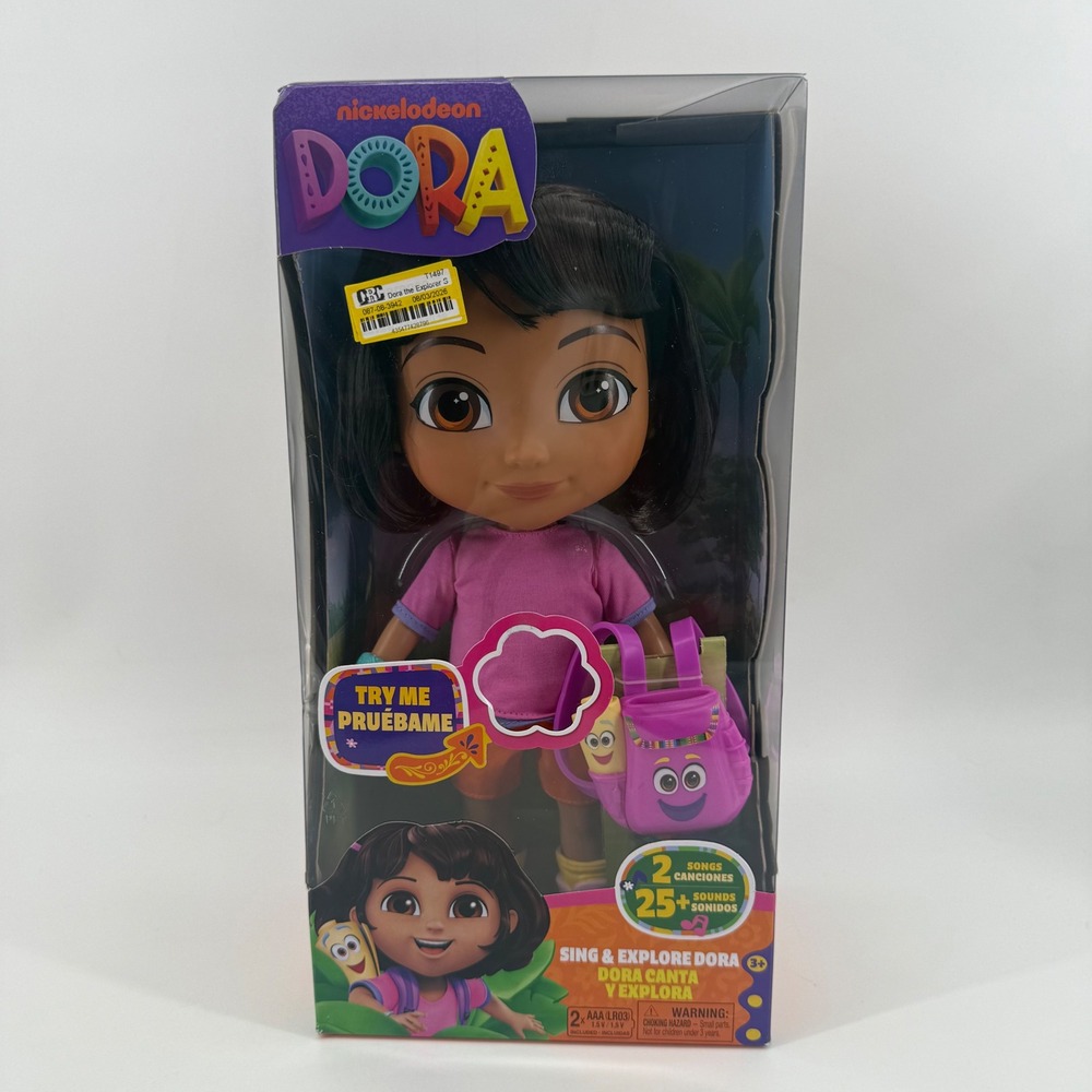 Nickelodeon Dora the Explorer Sing & Explore Dora Doll 2 Songs 25+ Sounds NIB